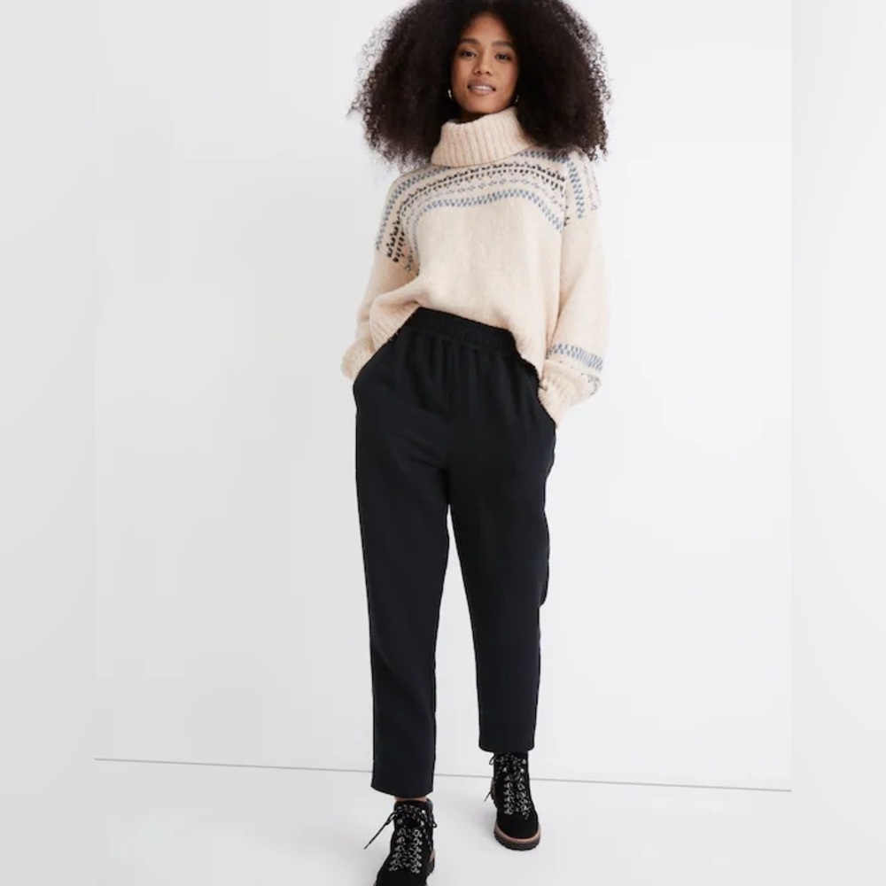 Madewell waffleback pull-on high-rise tapered pants in XL